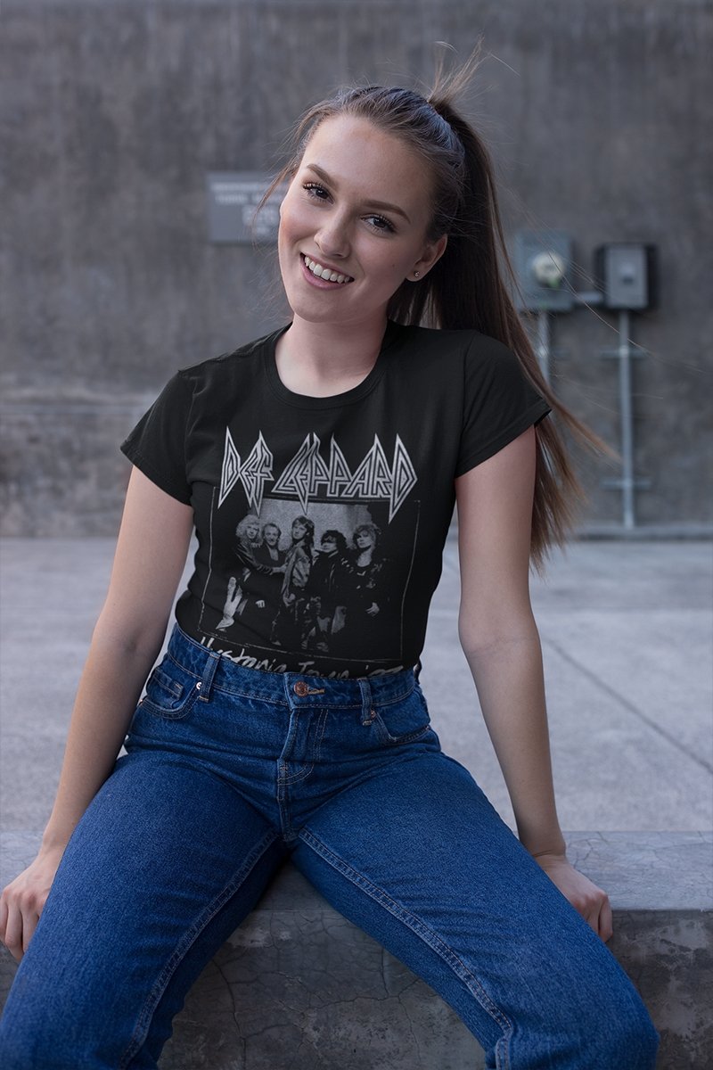 Def Leppard Hysteria Tour Boyfriend Tee Hoodie, Sweatshirt | ZylaModa.com (Image 1)