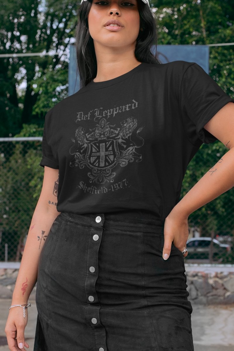 Def Leppard Sheffield77 Boyfriend Tee Hoodie, Sweatshirt | ZylaModa.com (Image 1)