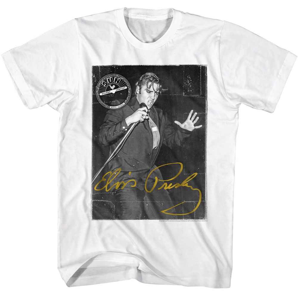 Elvis Presley - Elvis Gold Signature Boyfriend Tee Hoodie, Sweatshirt | ZylaModa.com
