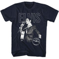 Elvis Presley - Elvis On The Mic Boyfriend Tee Hoodie, Sweatshirt | ZylaModa.com