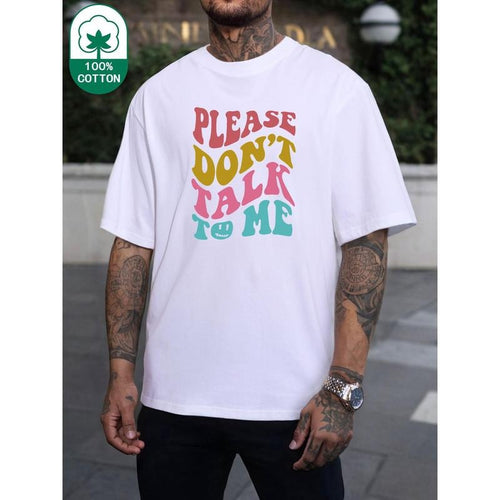 fashion American loose niche casual pattern printed men's summer high-quality cotton fashion retro T-shirt Made in USA...