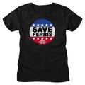 Ferris Bueller's Day Off Save Ferris Button Womens T-Shirt Hoodie, Sweatshirt | ZylaModa.com