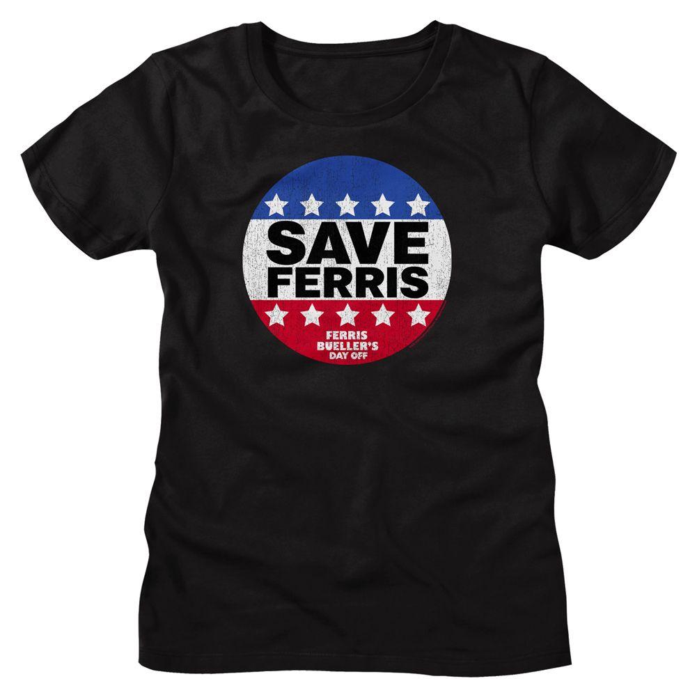 Ferris Bueller's Day Off Save Ferris Button Womens T-Shirt Hoodie, Sweatshirt | ZylaModa.com