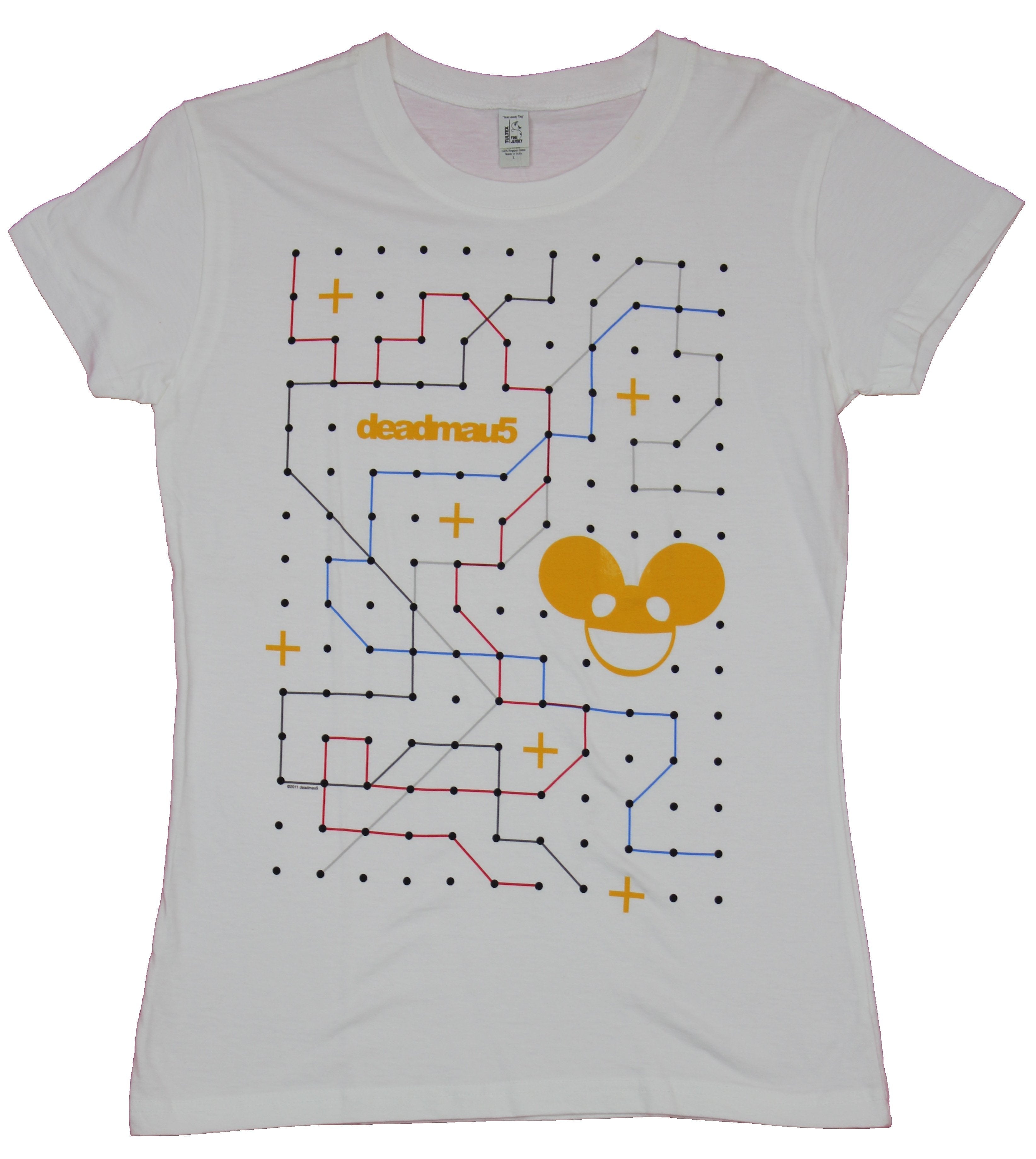 Deadmau5 Girls Juniors T-Shirt  - Dot Lines Head Maze Image Hoodie, Sweatshirt | ZylaModa.com