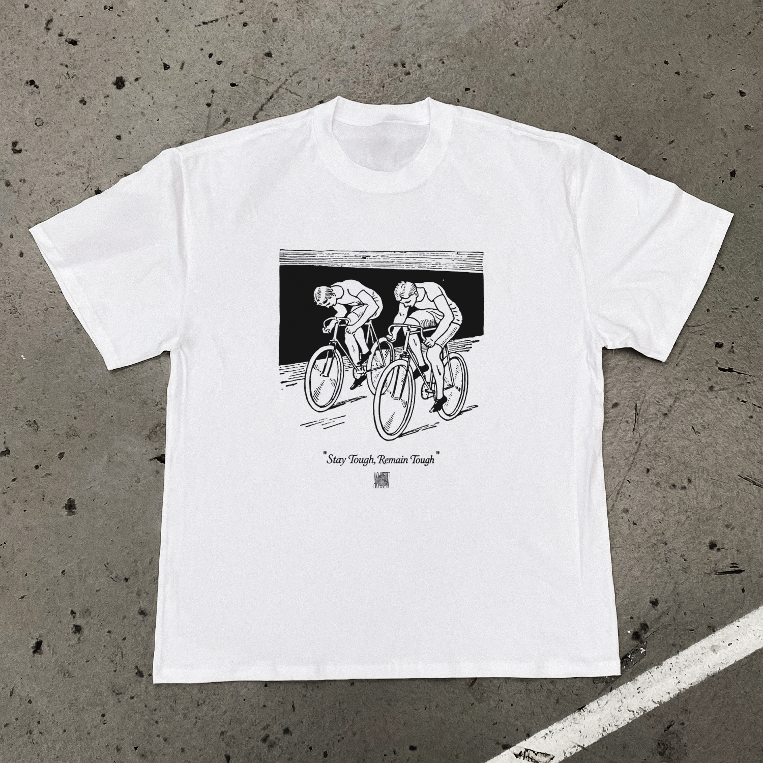 'STAY TOUGH' HEAVY FADED WHITE TEE Hoodie, Sweatshirt | ZylaModa.com (Image 1)