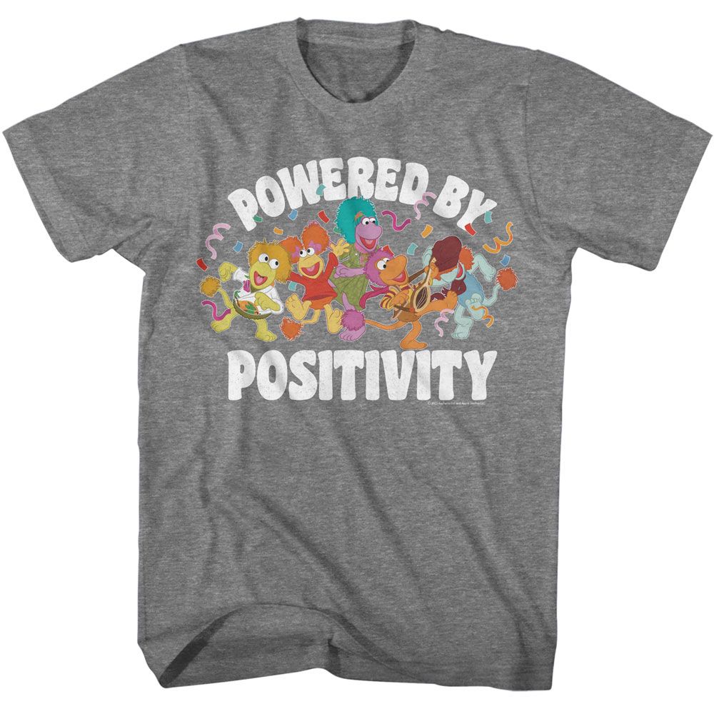 Fraggle Rock - Powered By Positivity Boyfriend Tee Hoodie, Sweatshirt | ZylaModa.com