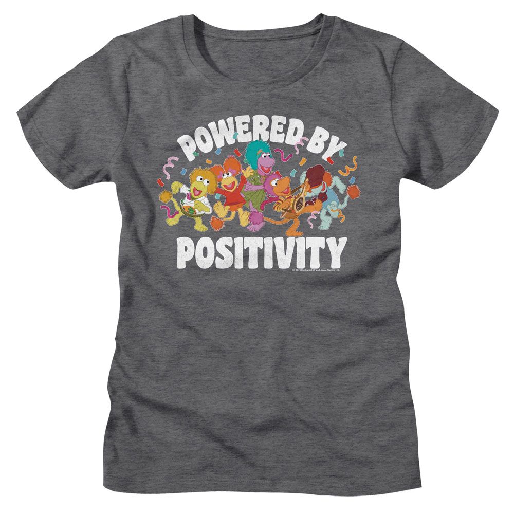 Fraggle Rock - Powered By Positivity Womens T-Shirt Hoodie, Sweatshirt | ZylaModa.com