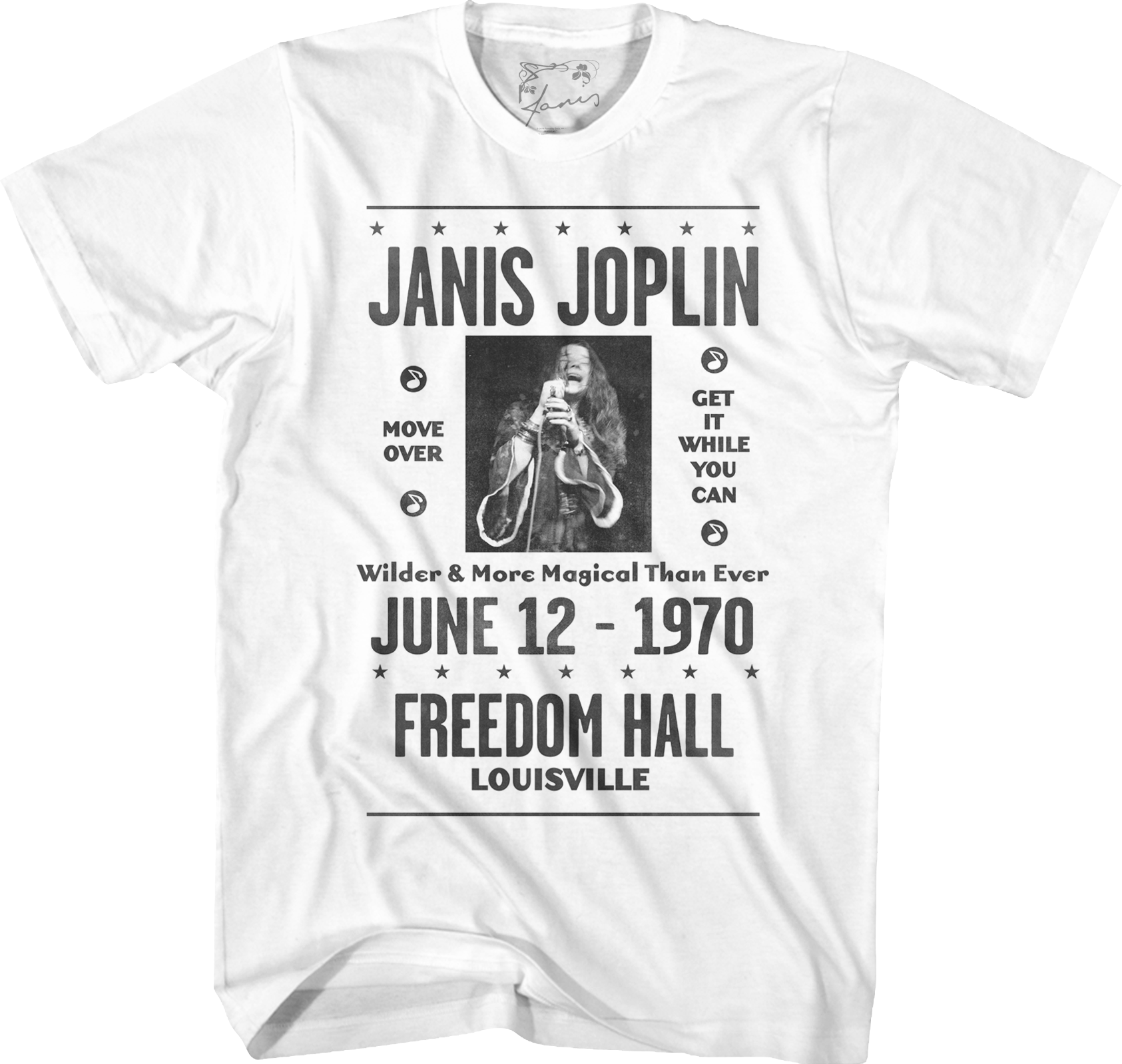 Freedom Hall Janis Joplin T-Shirt Hoodie, Sweatshirt | ZylaModa.com (Image 1)