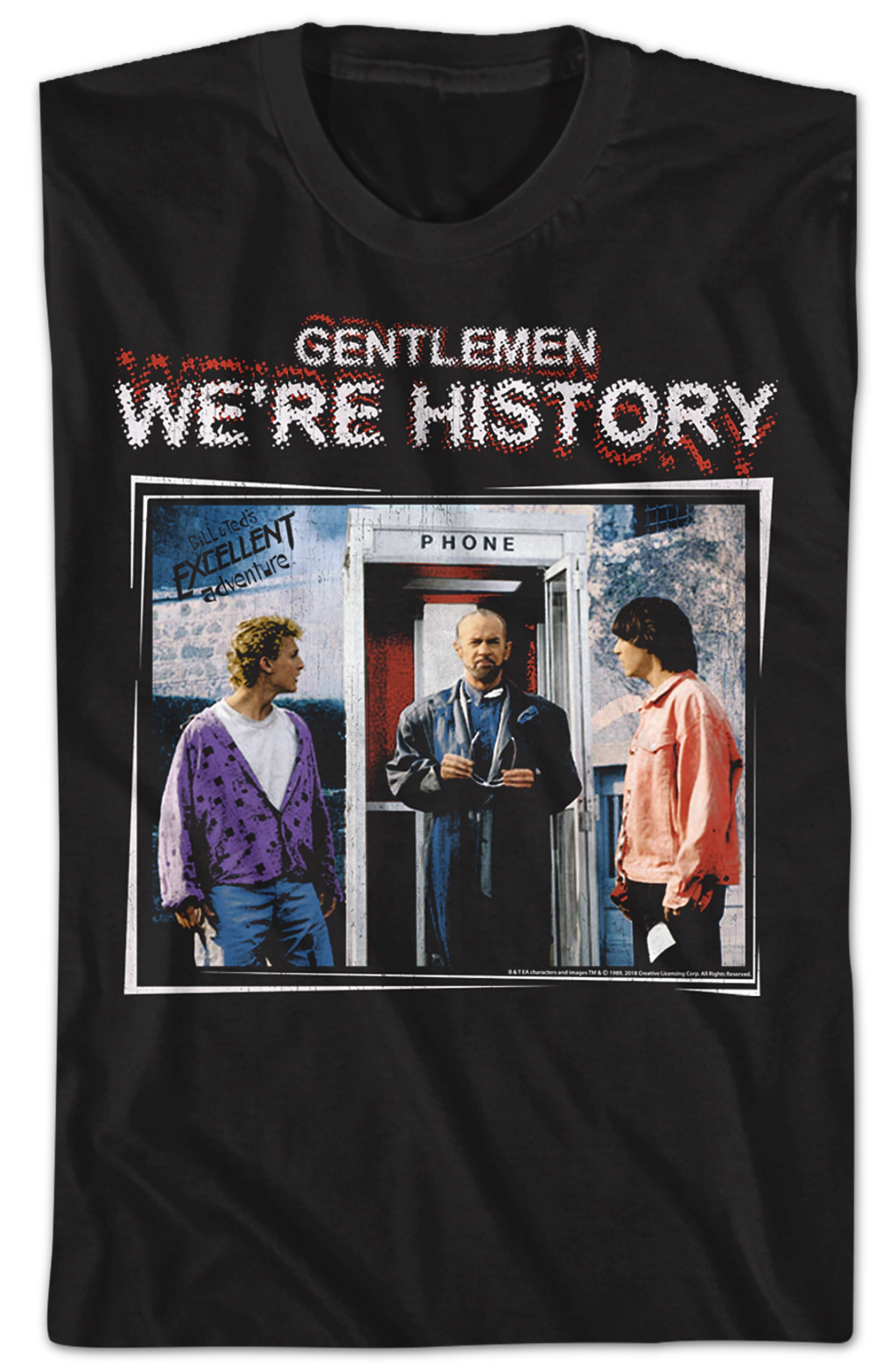 Gentlemen We're History Bill and Ted's Excellent Adventure T-Shirt Hoodie, Sweatshirt | ZylaModa.com (Image 2)