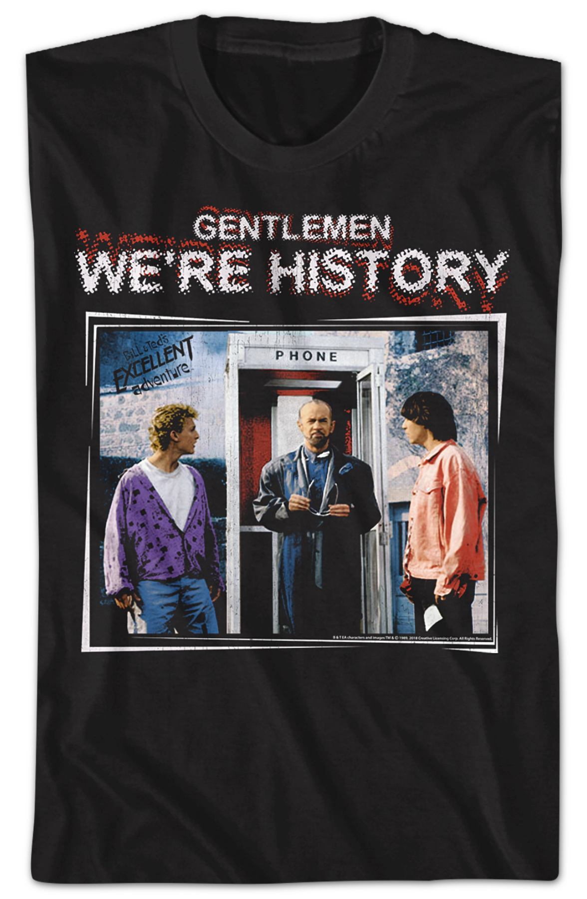 Gentlemen We're History Bill and Ted's Excellent Adventure T-Shirt Hoodie, Sweatshirt | ZylaModa.com (Image 2)