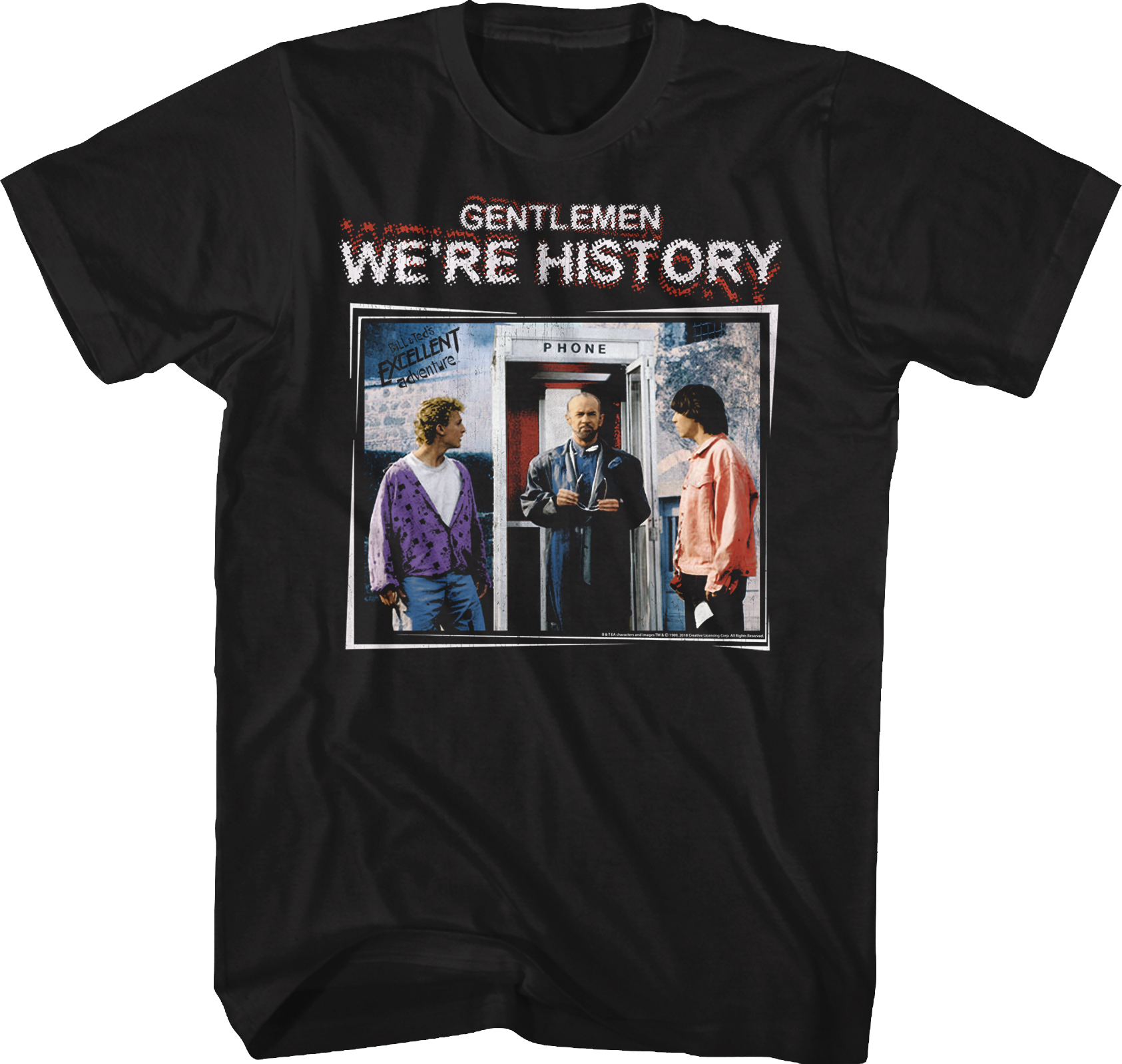 Gentlemen We're History Bill and Ted's Excellent Adventure T-Shirt Hoodie, Sweatshirt | ZylaModa.com (Image 1)