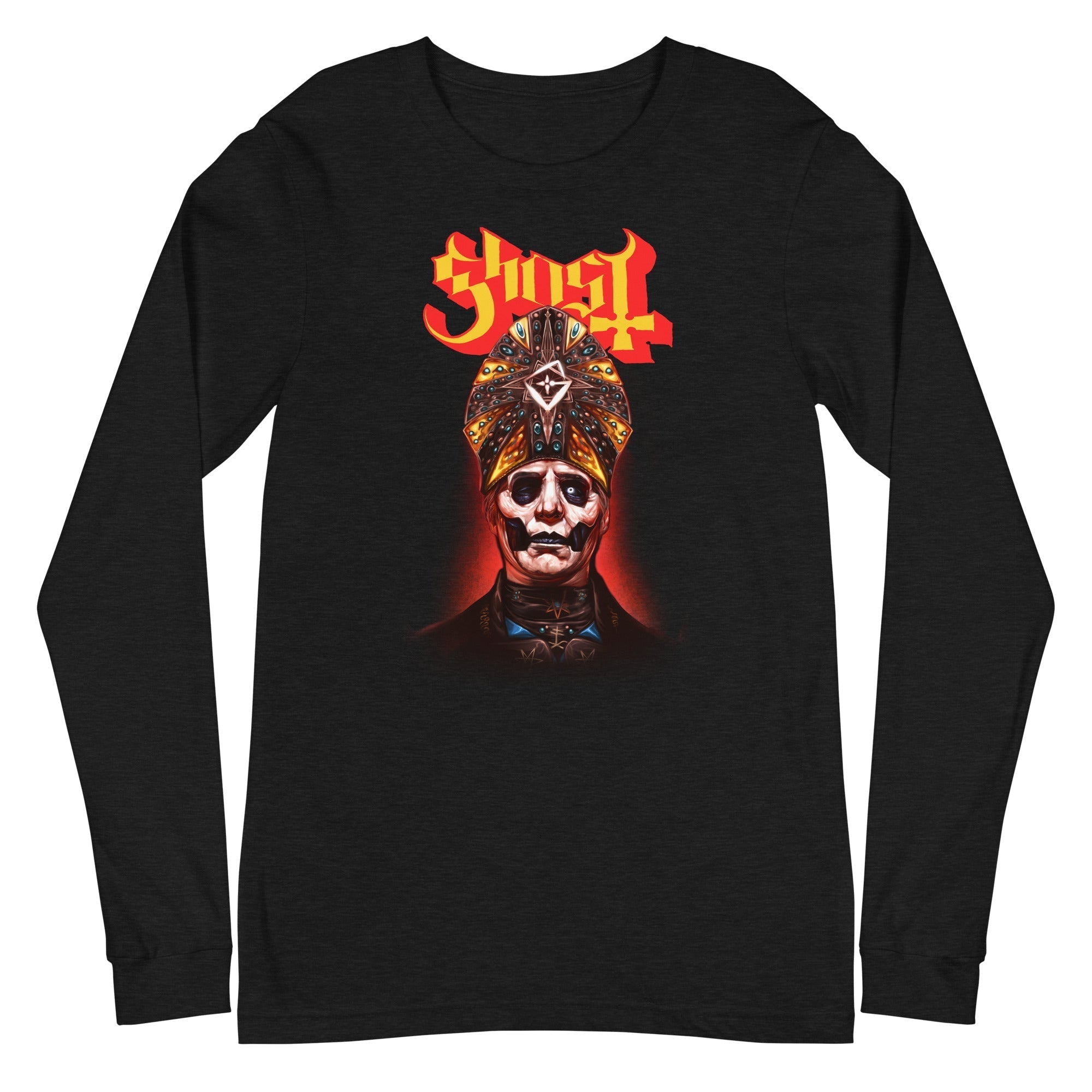Ghost - Red Glow Long Sleeve T-Shirt Hoodie, Sweatshirt | ZylaModa.com