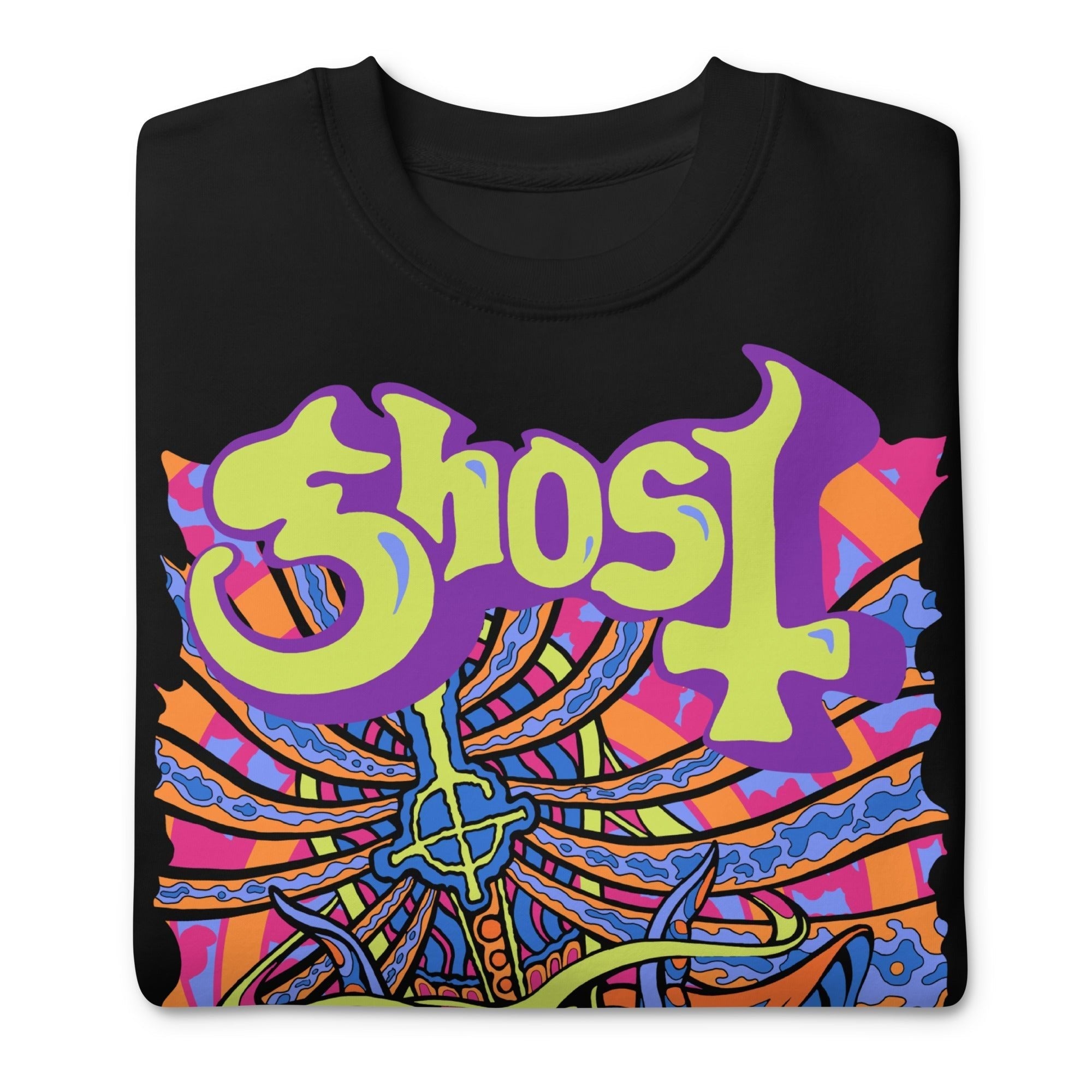 Ghost Stained Glass Jumbo Print Sweatshirt T-Shirts, Hoodie | ZylaModa.com (Image 3)