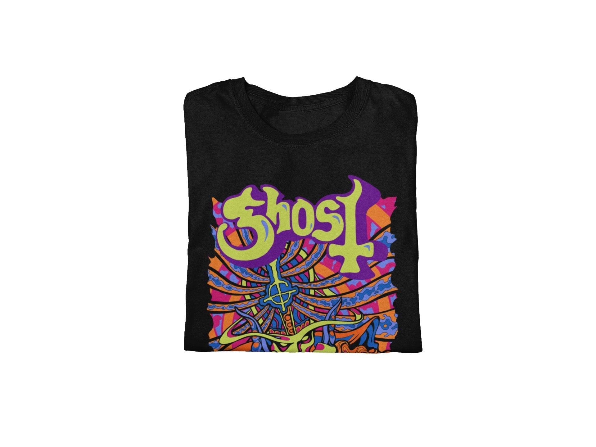 Ghost - Stained Glass Jumbo Print T-Shirt Hoodie, Sweatshirt | ZylaModa.com (Image 3)