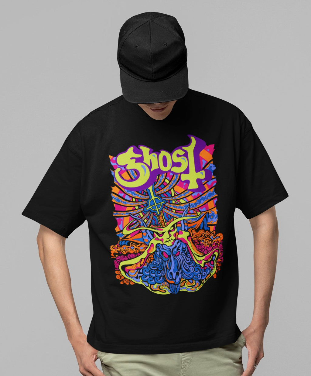 Ghost - Stained Glass Jumbo Print T-Shirt Hoodie, Sweatshirt | ZylaModa.com (Image 2)