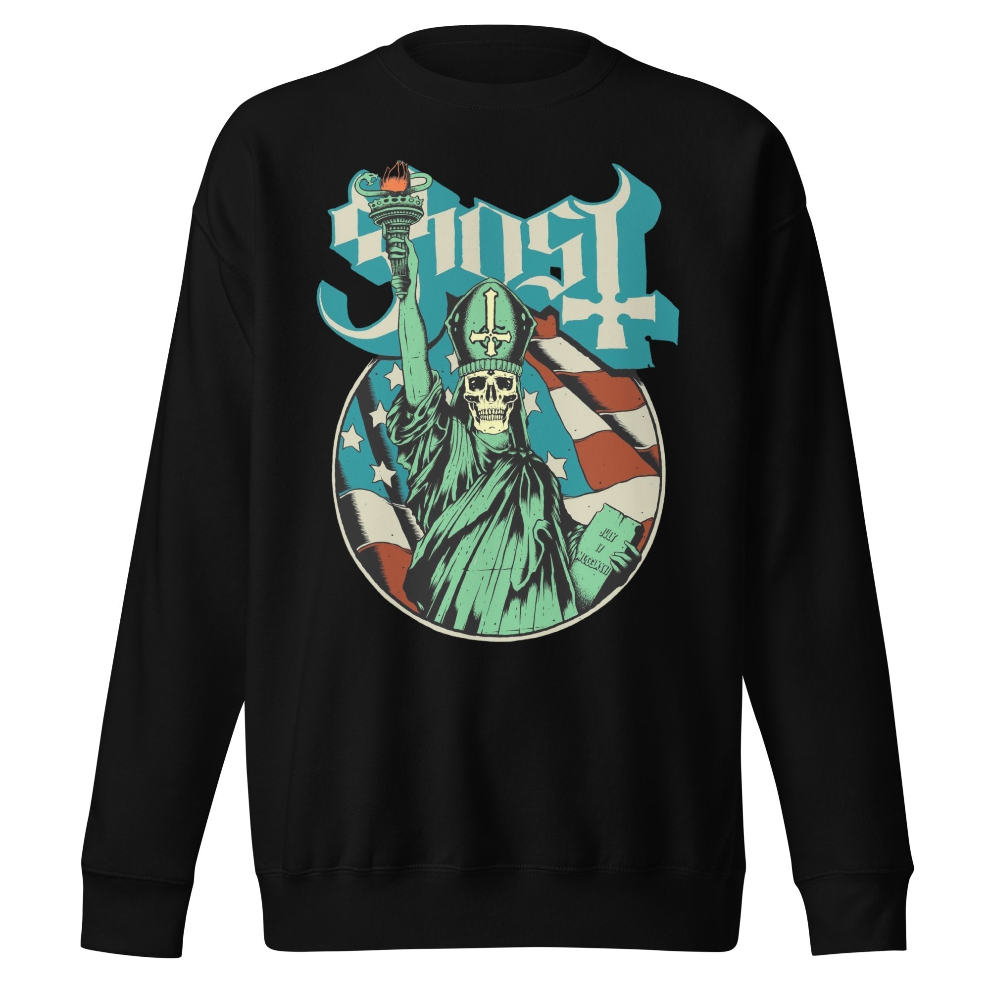 Ghost - Statue of Liberty Jumbo Print Sweatshirt T-Shirts, Hoodie | ZylaModa.com (Image 1)