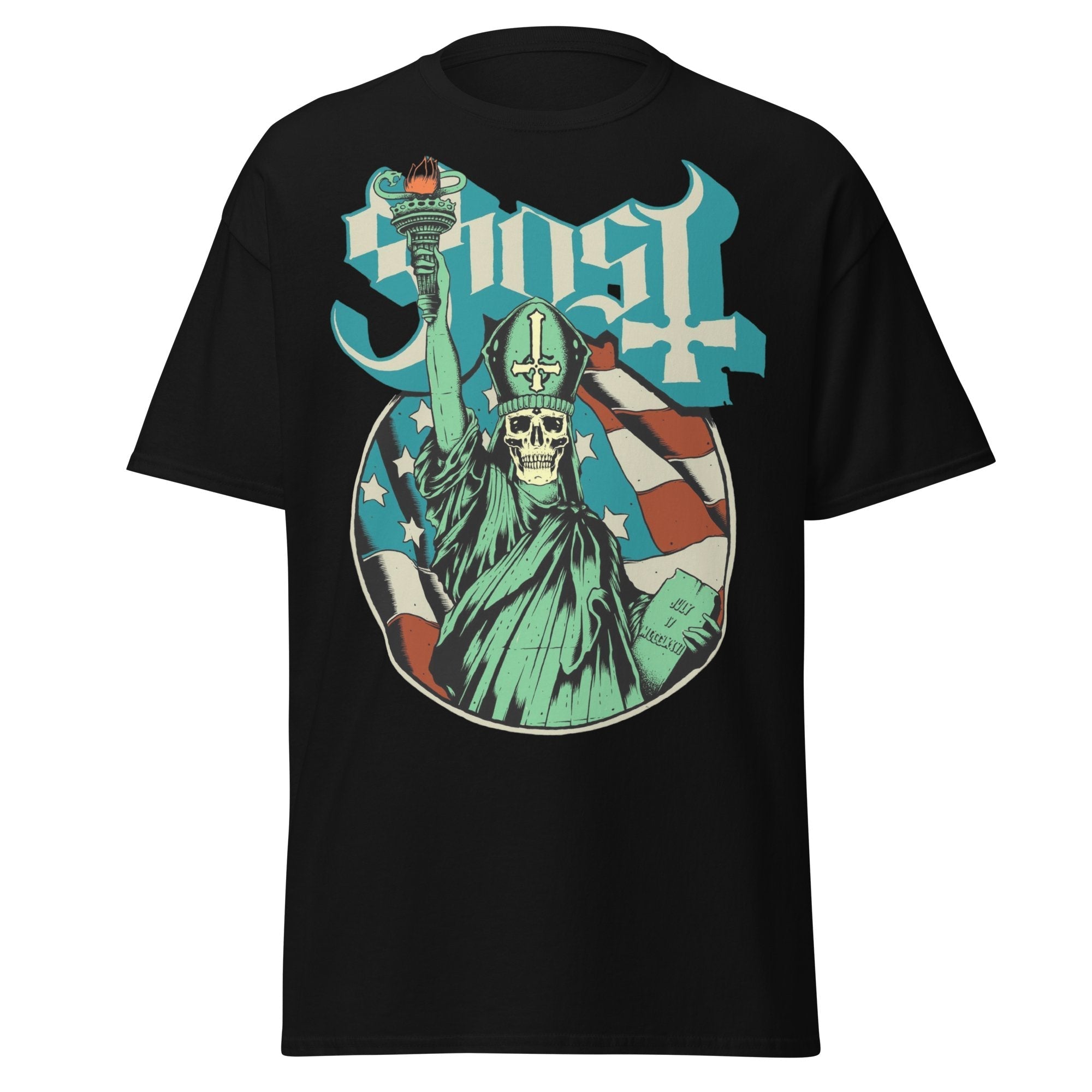 Ghost - Statue of Liberty Jumbo Print T-Shirt Hoodie, Sweatshirt | ZylaModa.com (Image 1)