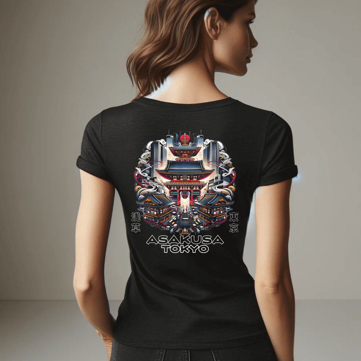 Beautiful Asakusa Unisex Tee (Back Print) Hoodie, Sweatshirt | ZylaModa.com (Image 4)