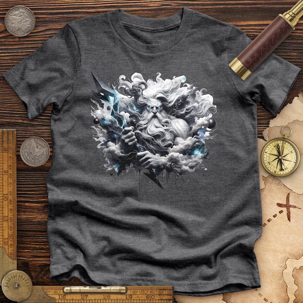 A Powerful Zeus Holding a Lightning Bolt Premium QualityTee T-Shirts, Hoodie, Sweatshirt | ZylaModa.com (Image 3)