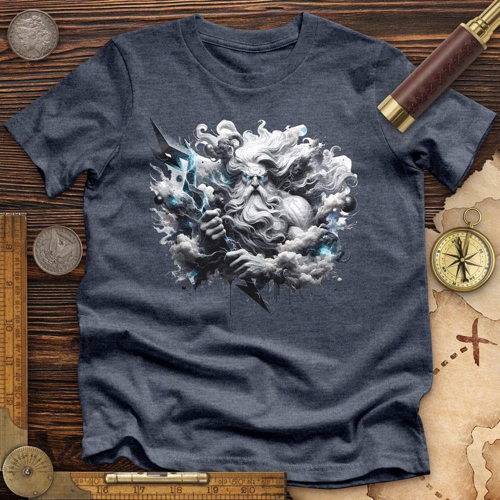A Powerful Zeus Holding a Lightning Bolt Premium QualityTee T-Shirts, Hoodie, Sweatshirt | ZylaModa.com (Image 4)