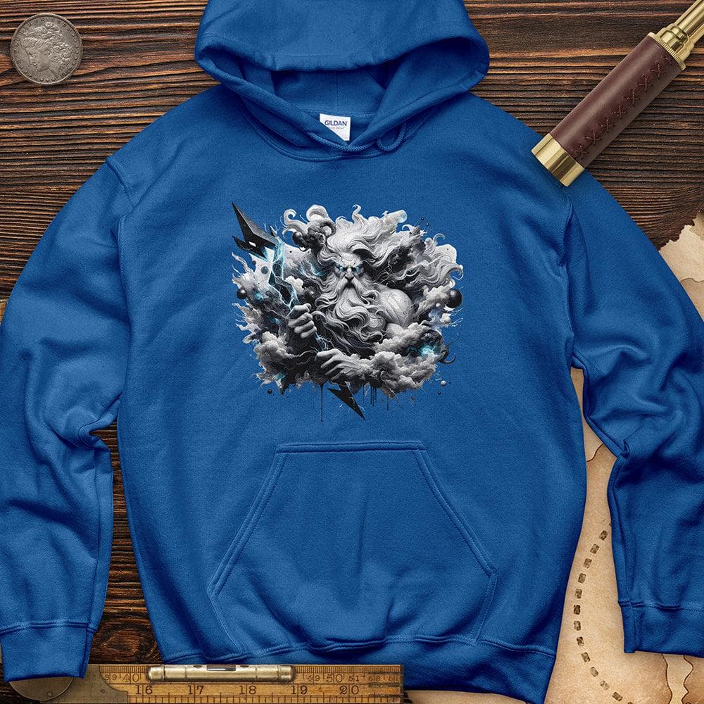 A Powerful Zeus Holding a Lightning Bolt Hoodie T-Shirts, Sweatshirt | ZylaModa.com (Image 1)