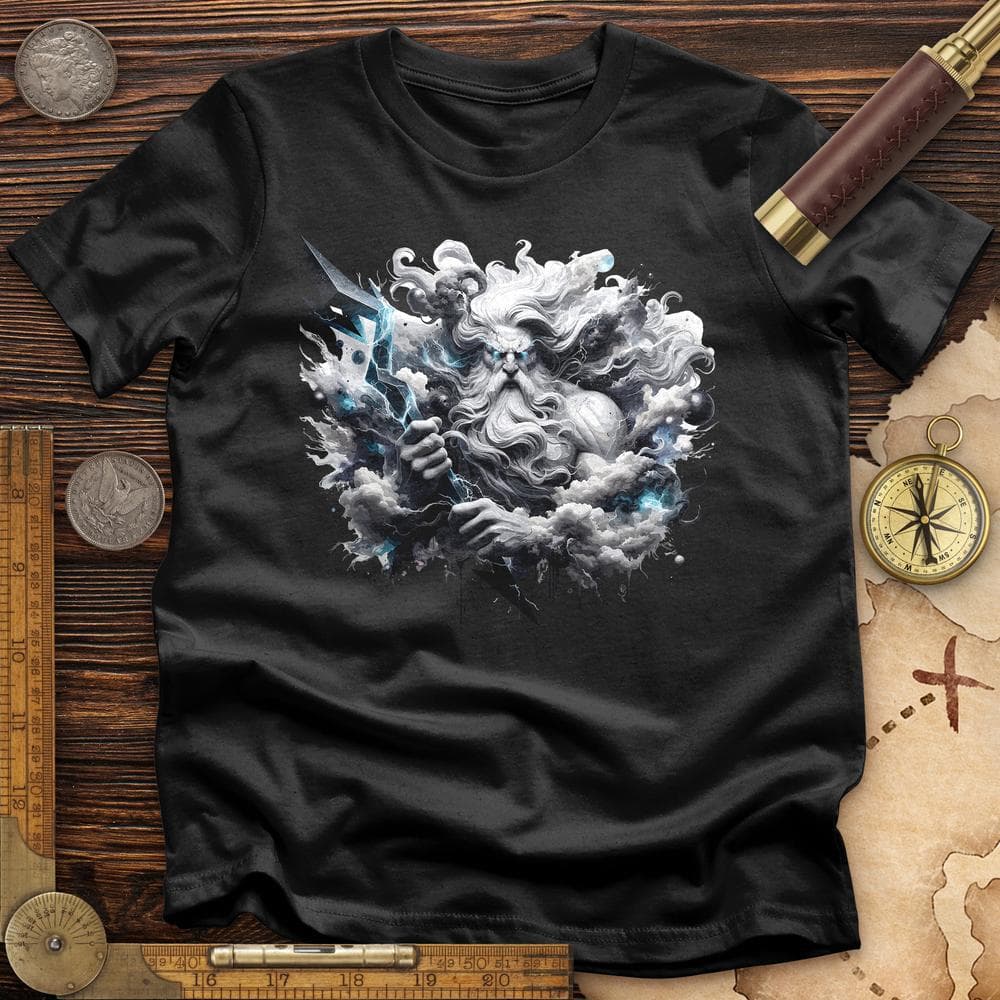 A Powerful Zeus Holding a Lightning Bolt T-Shirt Hoodie, Sweatshirt | ZylaModa.com (Image 2)