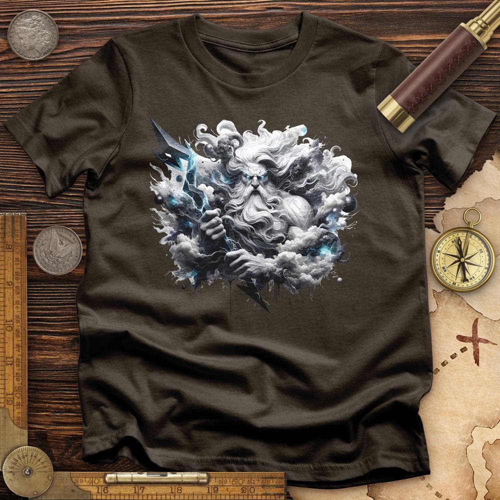 A Powerful Zeus Holding a Lightning Bolt T-Shirt Hoodie, Sweatshirt | ZylaModa.com (Image 4)