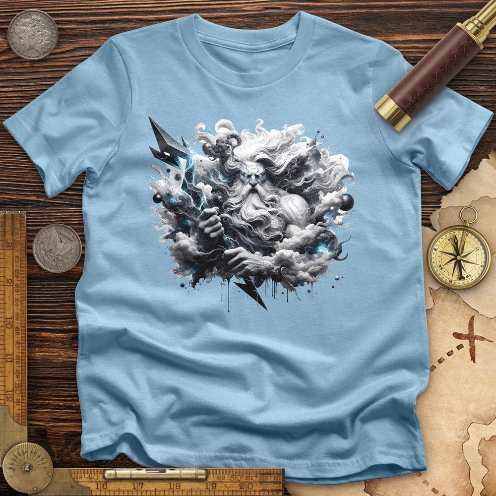 A Powerful Zeus Holding a Lightning Bolt T-Shirt Hoodie, Sweatshirt | ZylaModa.com (Image 5)