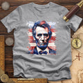 Abe Lincoln American Flag Art Premium Quality Tee Hoodie, Sweatshirt | ZylaModa.com (Image 1)