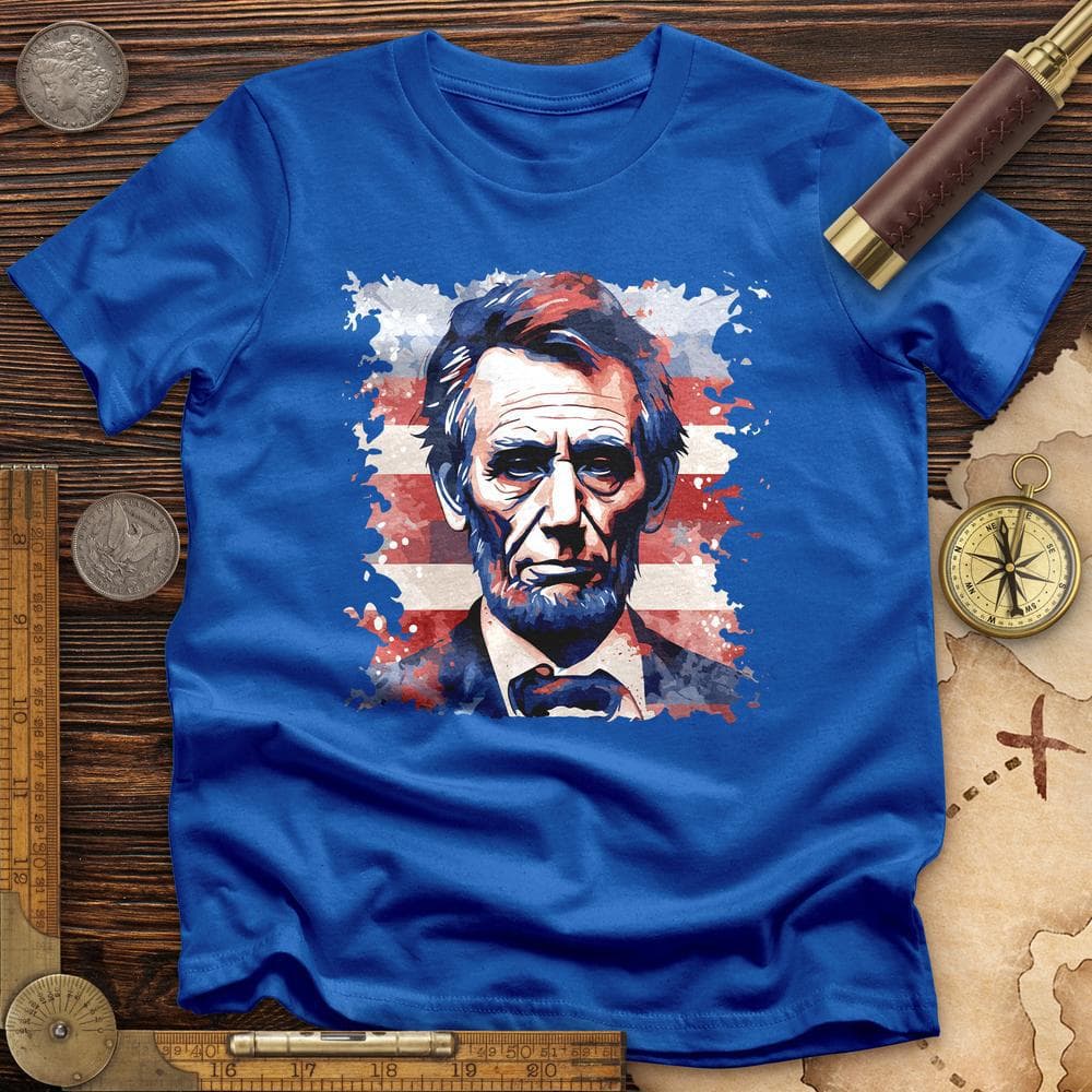 Abe Lincoln American Flag Art T-Shirt Hoodie, Sweatshirt | ZylaModa.com (Image 5)