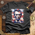 Abe Lincoln American Flag Art T-Shirt Hoodie, Sweatshirt | ZylaModa.com (Image 1)