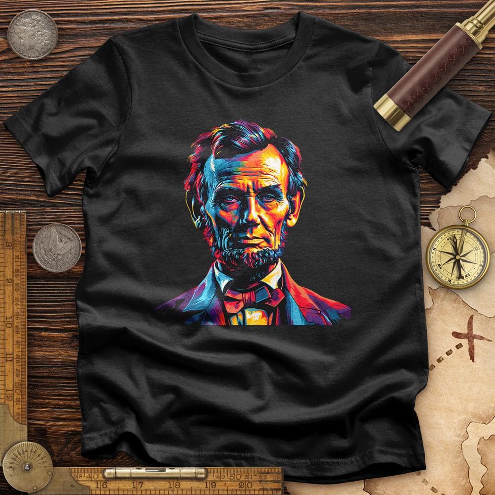 Abe Lincoln Vibrant T-Shirt Hoodie, Sweatshirt | ZylaModa.com (Image 2)