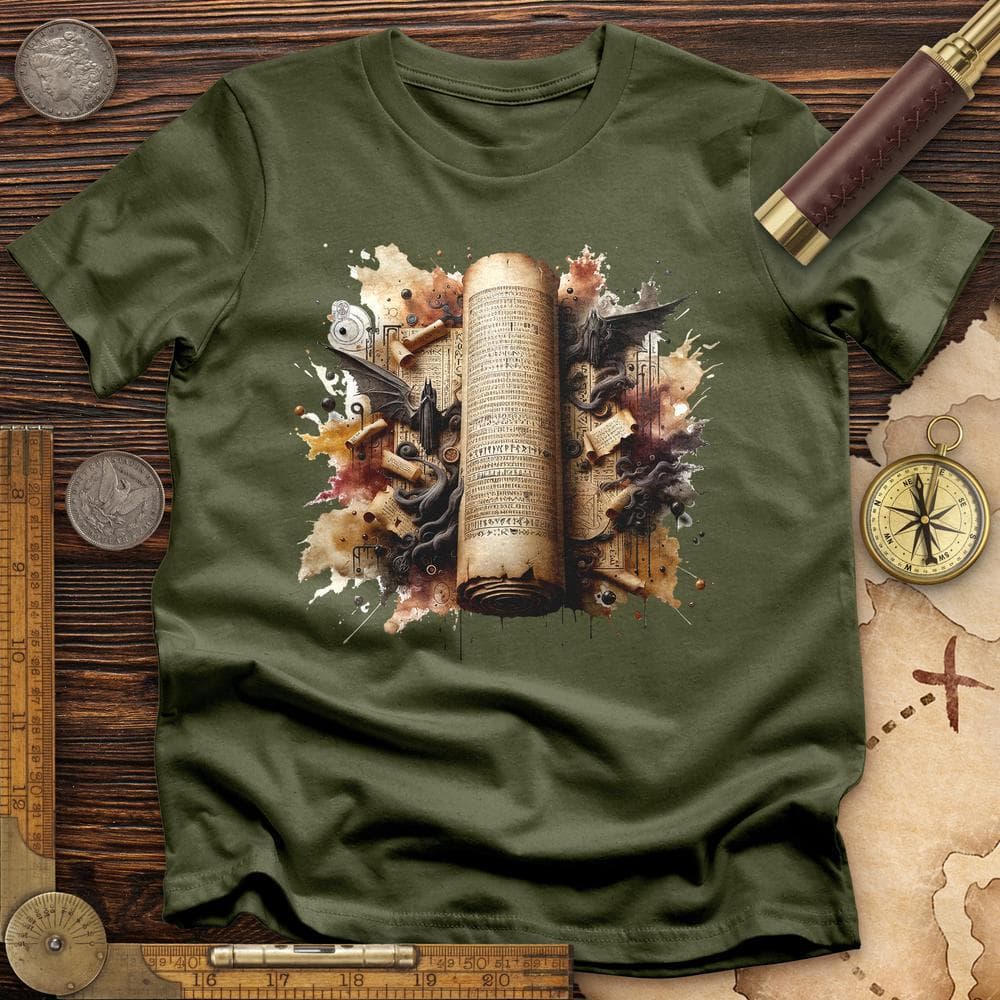 Aged Parchment Scroll T-Shirt Hoodie, Sweatshirt | ZylaModa.com (Image 1)