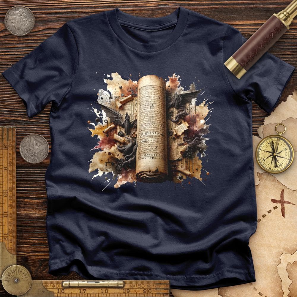 Aged Parchment Scroll T-Shirt Hoodie, Sweatshirt | ZylaModa.com (Image 4)