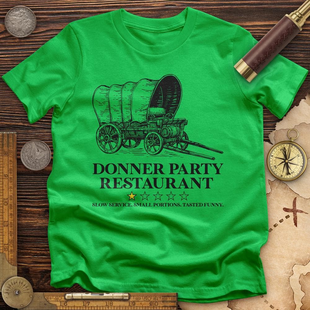 Donner Party Restaurant Review T-Shirt Hoodie, Sweatshirt | ZylaModa.com (Image 1)