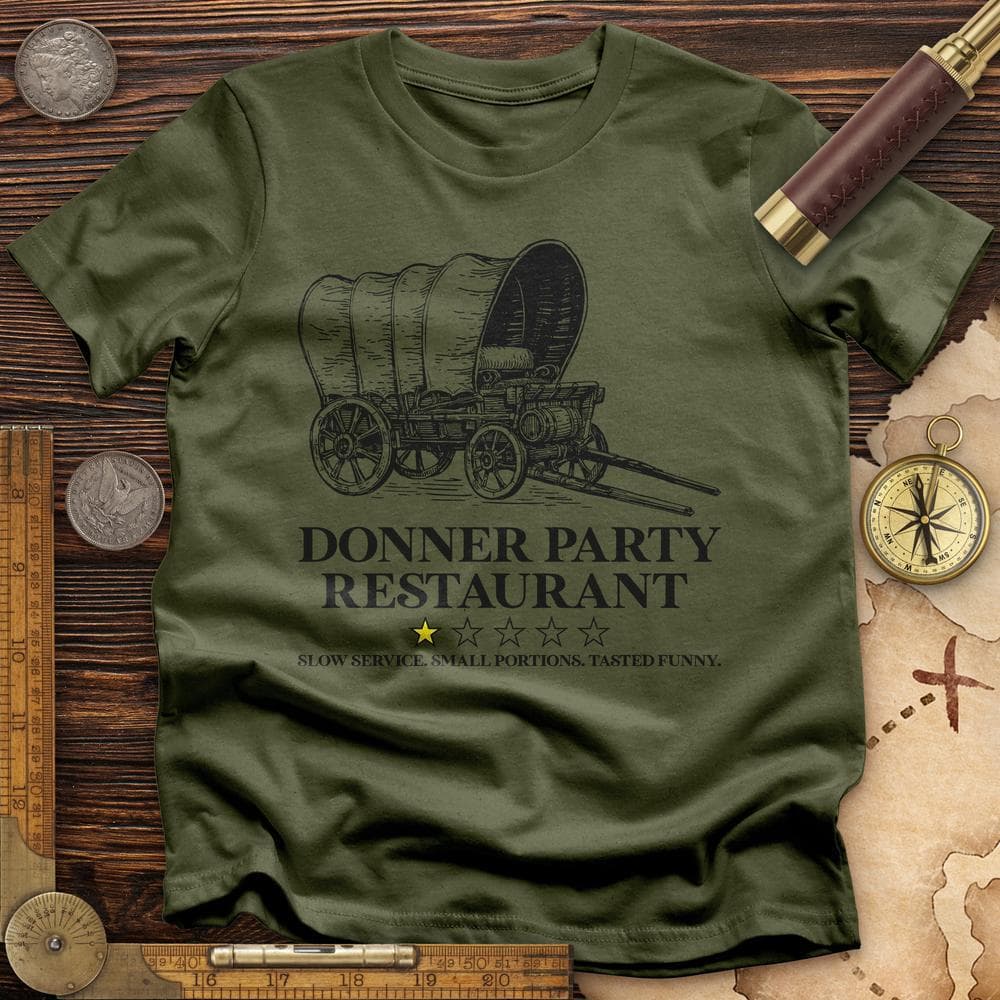 Donner Party Restaurant Review T-Shirt Hoodie, Sweatshirt | ZylaModa.com (Image 4)