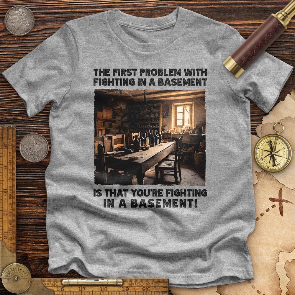 Fighting in a Basement Premium Quality Tee Hoodie, Sweatshirt | ZylaModa.com (Image 1)
