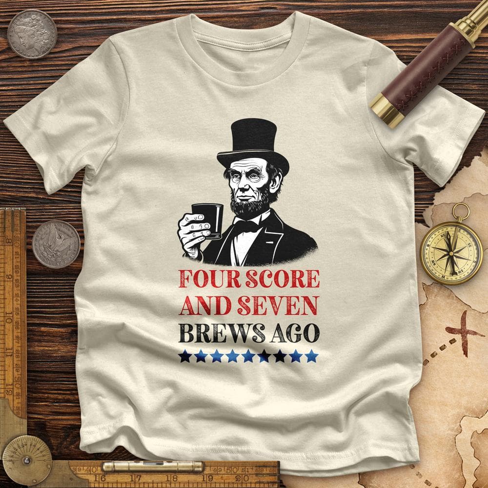 Four Score and Seven Brews Ago Premium Quality Tee Hoodie, Sweatshirt | ZylaModa.com (Image 5)