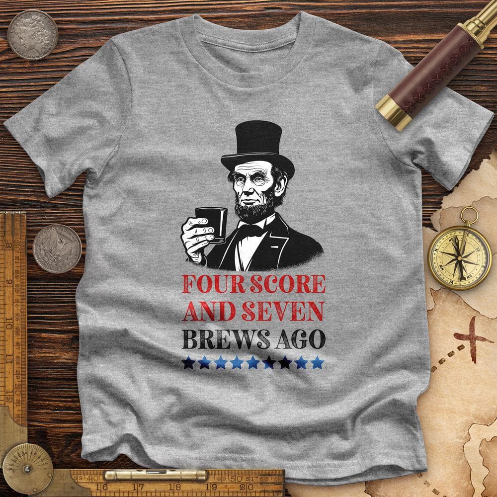 Four Score and Seven Brews Ago Premium Quality Tee Hoodie, Sweatshirt | ZylaModa.com (Image 3)