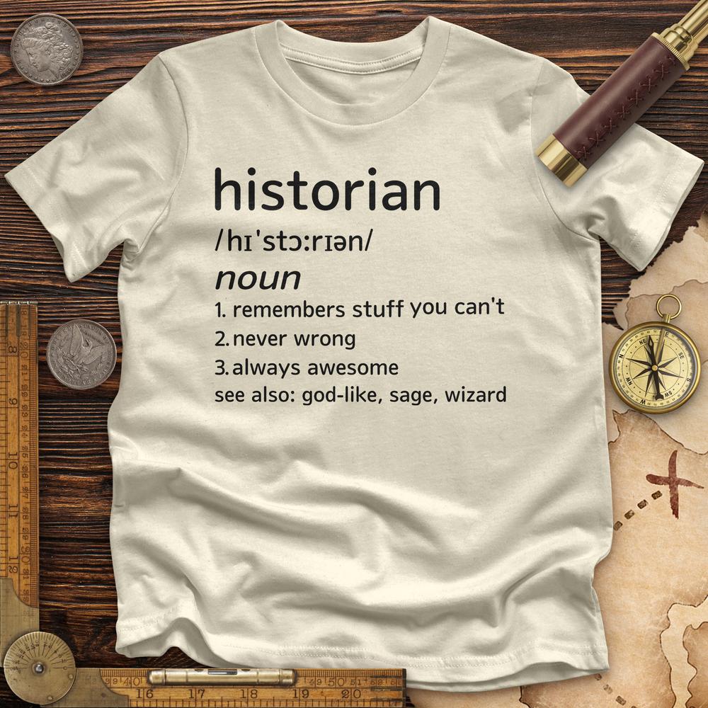 Historian Defined Premium Quality Tee Hoodie, Sweatshirt | ZylaModa.com (Image 1)