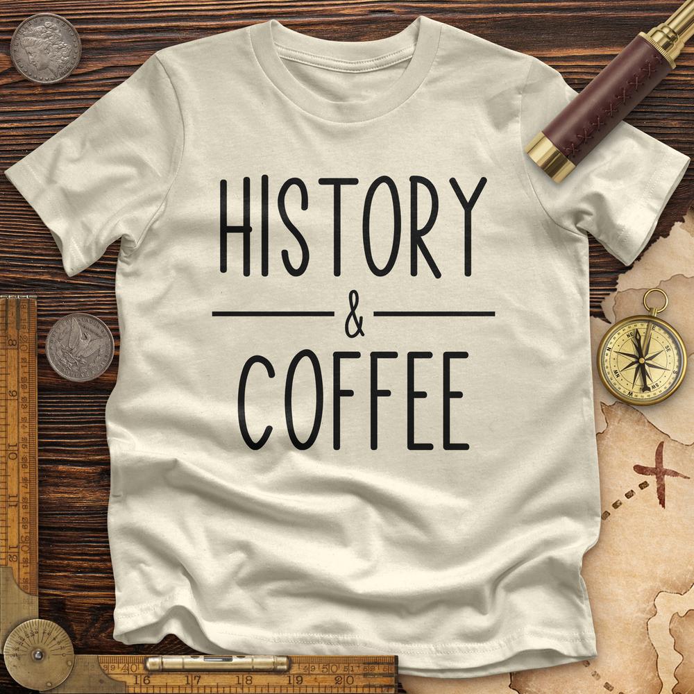 History & Coffee Premium Quality Tee Hoodie, Sweatshirt | ZylaModa.com (Image 1)