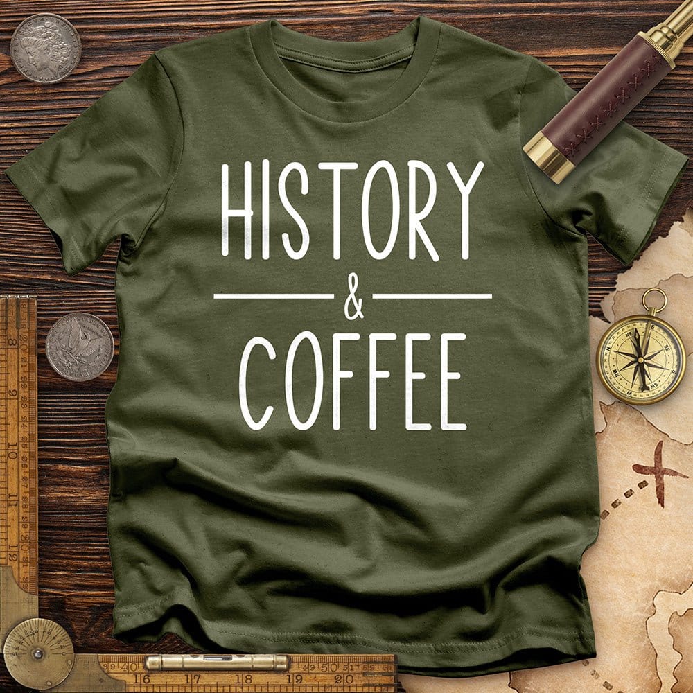 History & Coffee T-Shirt Hoodie, Sweatshirt | ZylaModa.com (Image 4)