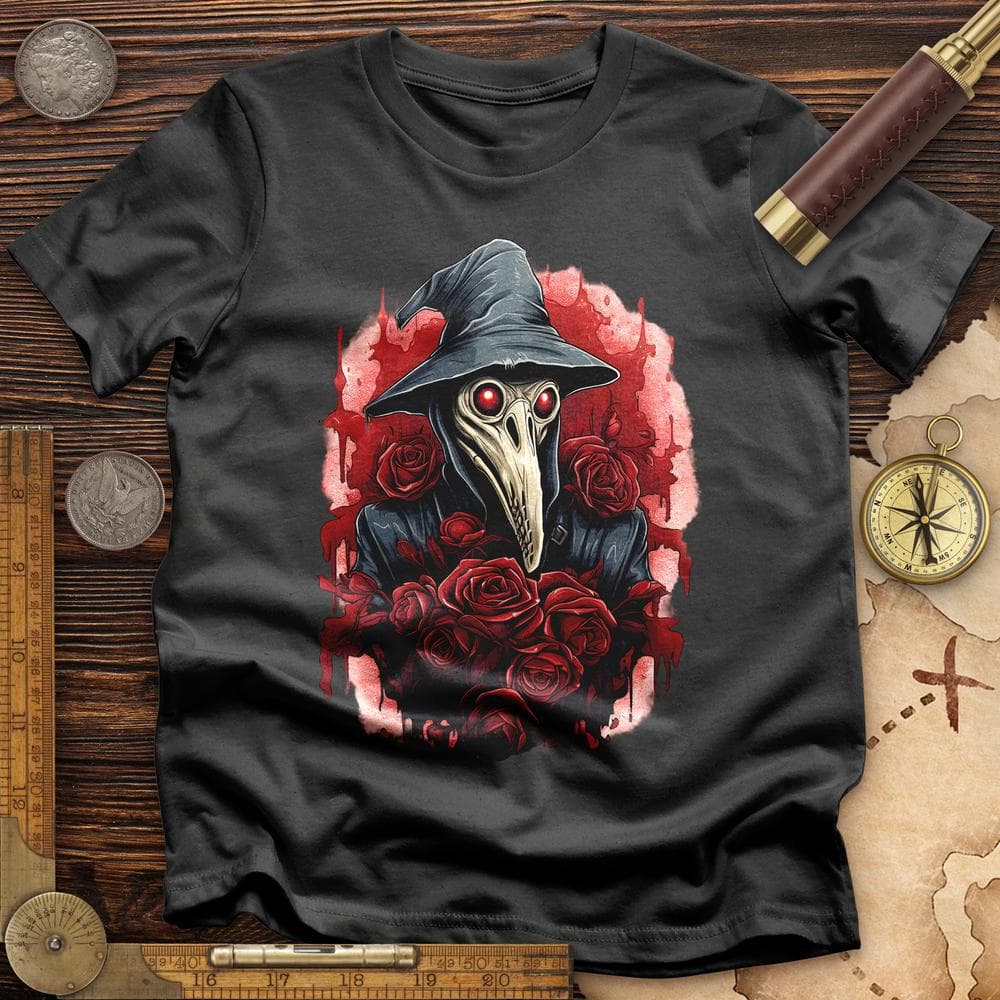 Plague Doctor Roses T-Shirt Hoodie, Sweatshirt | ZylaModa.com (Image 2)