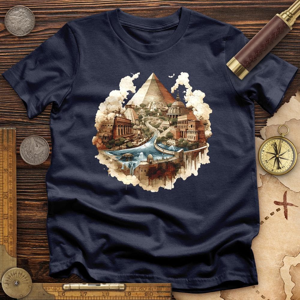 Pyramids Egypt City With River T-Shirt Hoodie, Sweatshirt | ZylaModa.com (Image 2)