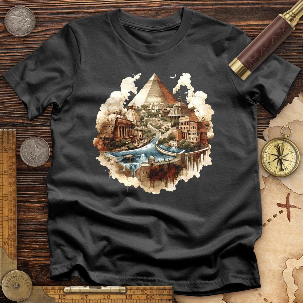 Pyramids Egypt City With River T-Shirt Hoodie, Sweatshirt | ZylaModa.com (Image 3)
