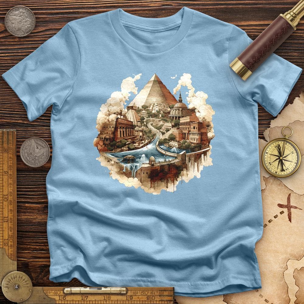 Pyramids Egypt City With River T-Shirt Hoodie, Sweatshirt | ZylaModa.com (Image 4)