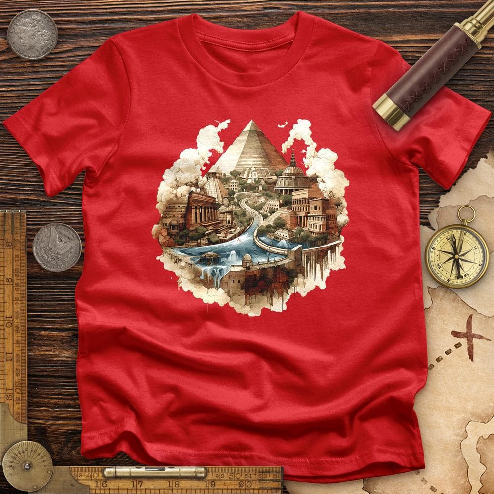 Pyramids Egypt City With River T-Shirt Hoodie, Sweatshirt | ZylaModa.com (Image 5)