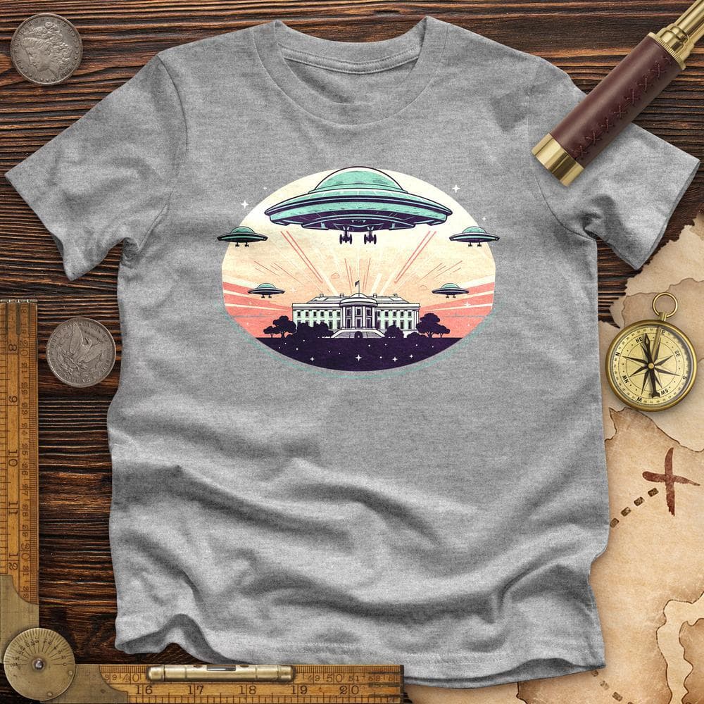 UFO Over White House Premium Quality Tee Hoodie, Sweatshirt | ZylaModa.com (Image 1)