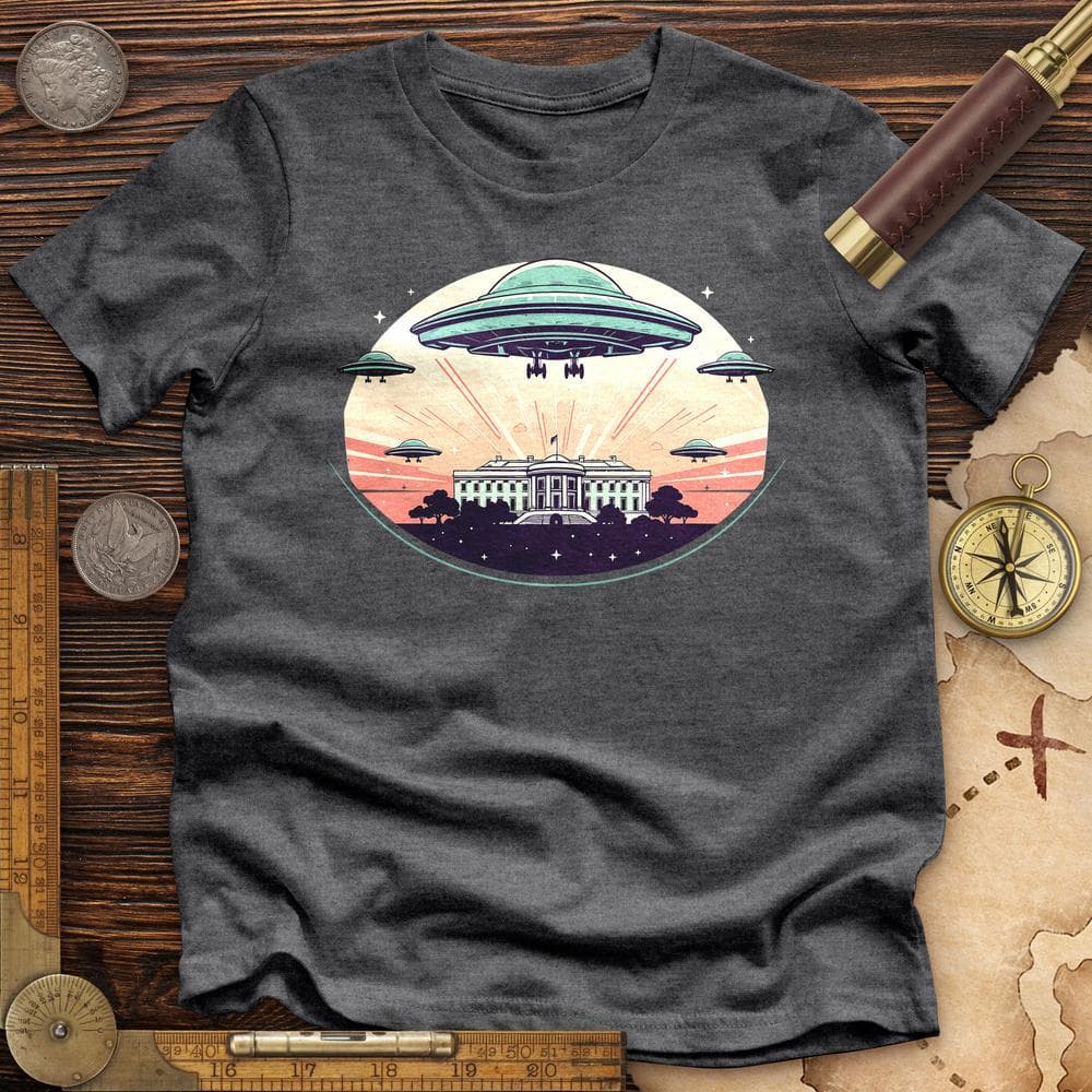 UFO Over White House Premium Quality Tee Hoodie, Sweatshirt | ZylaModa.com (Image 3)