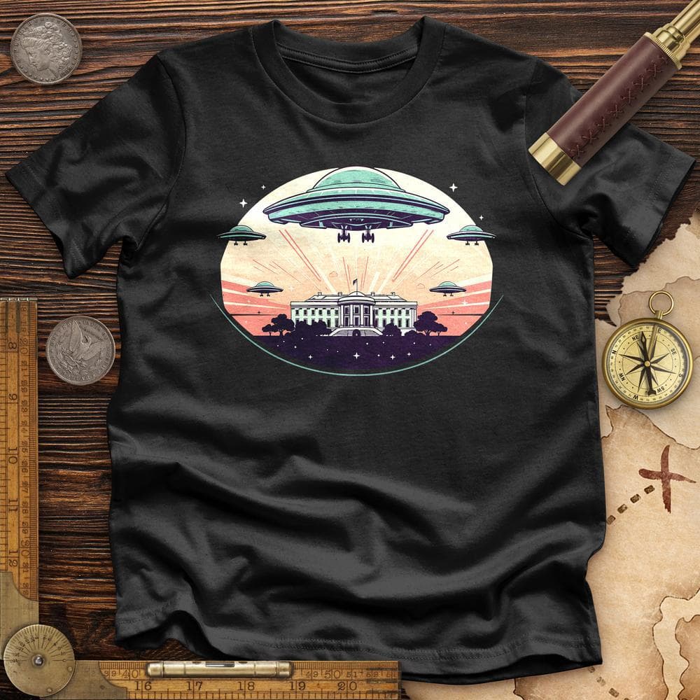 UFO Over White House Premium Quality Tee Hoodie, Sweatshirt | ZylaModa.com (Image 2)